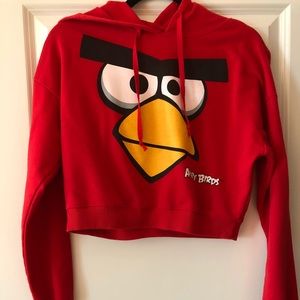 Angry birds cropped sweatshirt
